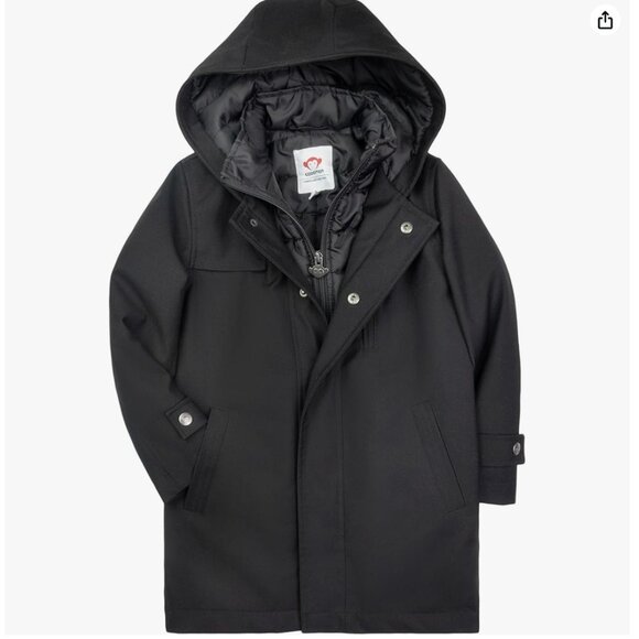 Appaman Black Gotham Parka Coat Size 7